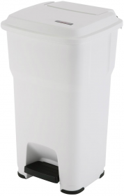 Гера контейнер пластиковый с педалью и крышкой 60 арт. 137757 (белый)