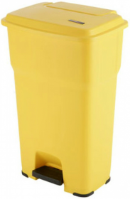 Гера контейнер пластиковый с педалью и крышкой 60 арт. 137754 (желтый)