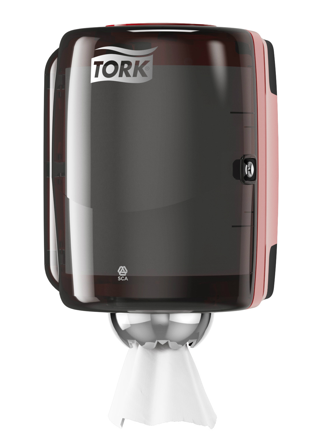 Диспенсер для полотенец с центральной вытяжкой Tork Performance арт. 659008 (красный, черный)