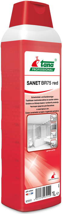 SANET BR 75 red Кислотное гелеобразное средство для уборки в санузлах арт. 13-1531 (1 л.)