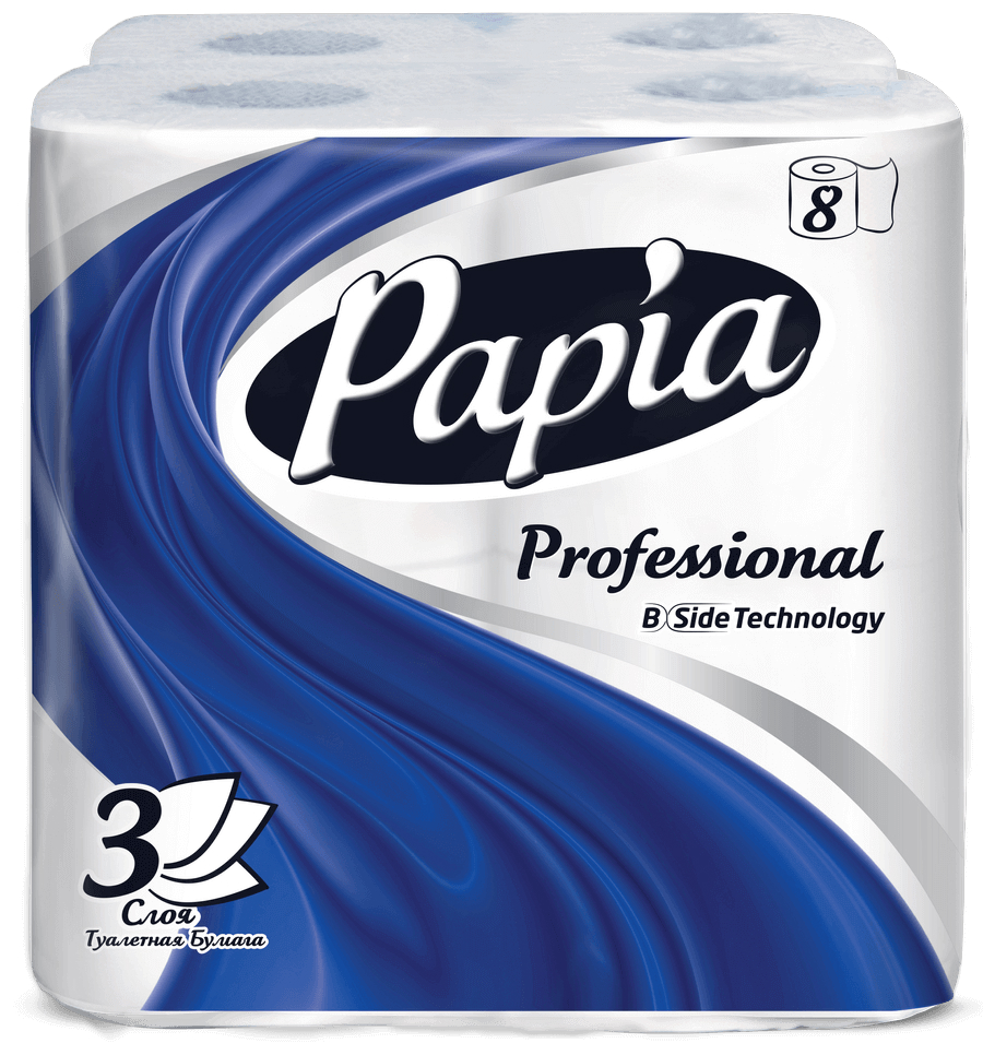 Туалетная бумага в малых рулонах PAPIA PROFESSIONAL