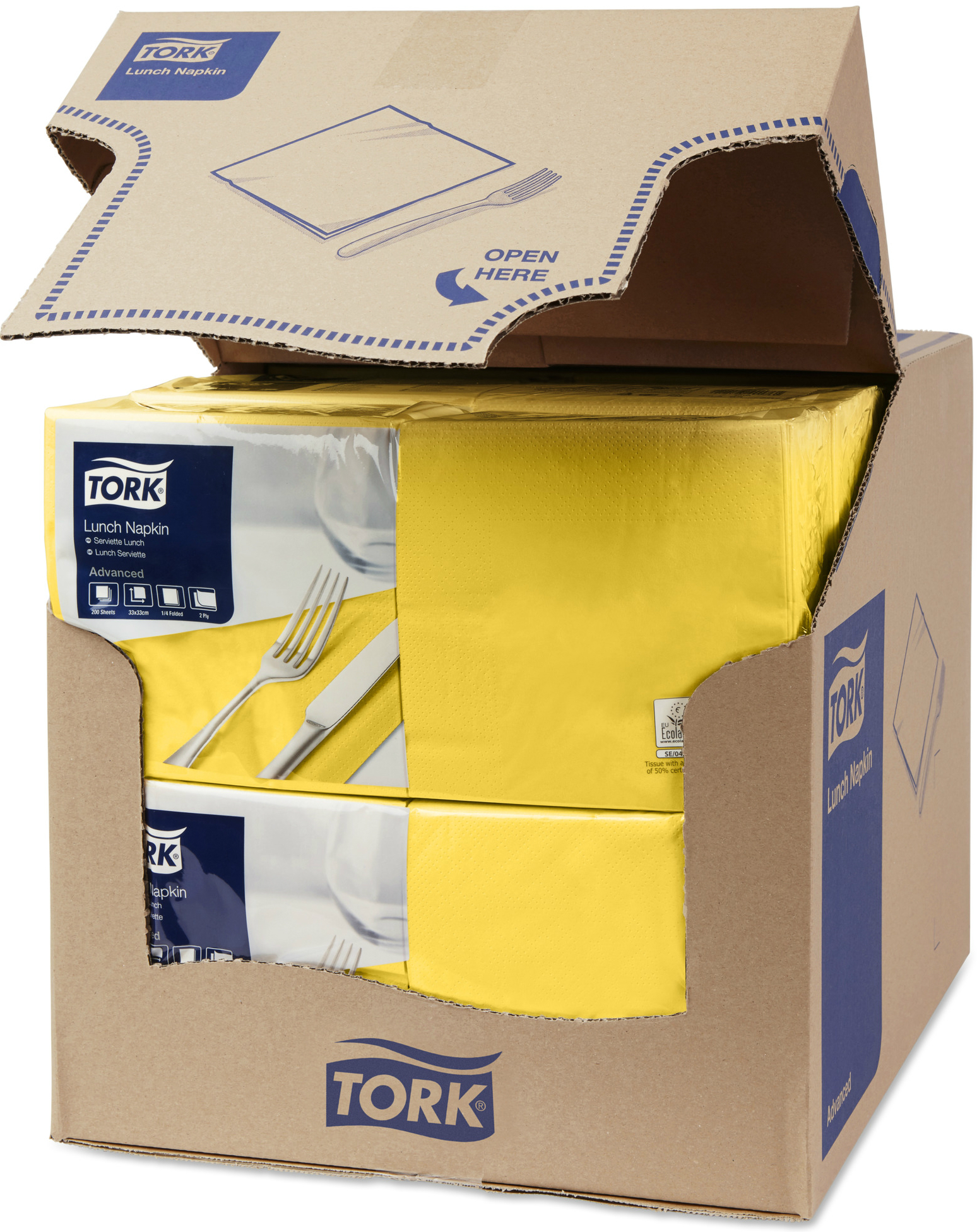 Салфетки бумажные 33х33 Tork