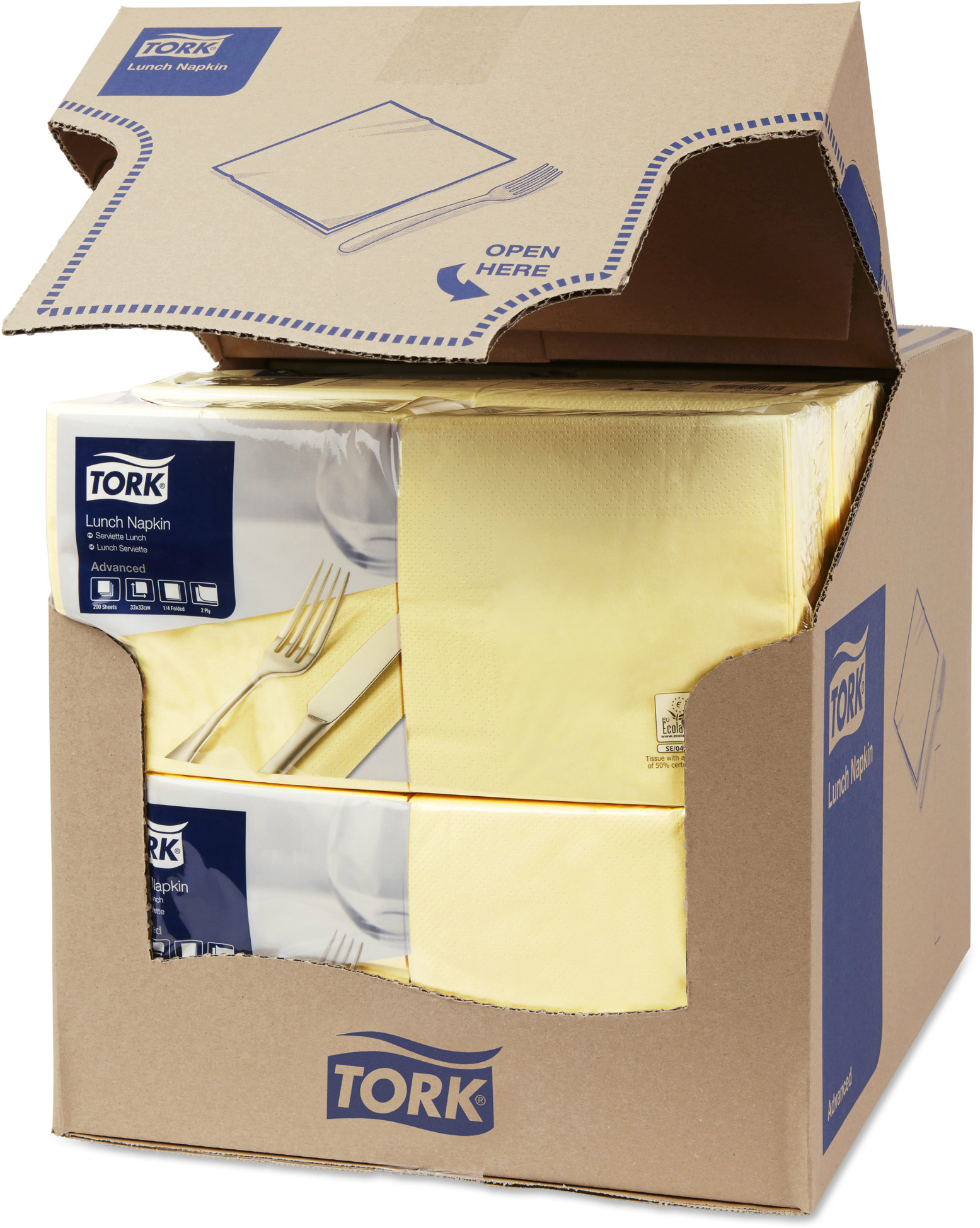 Салфетки бумажные 33х33 Tork