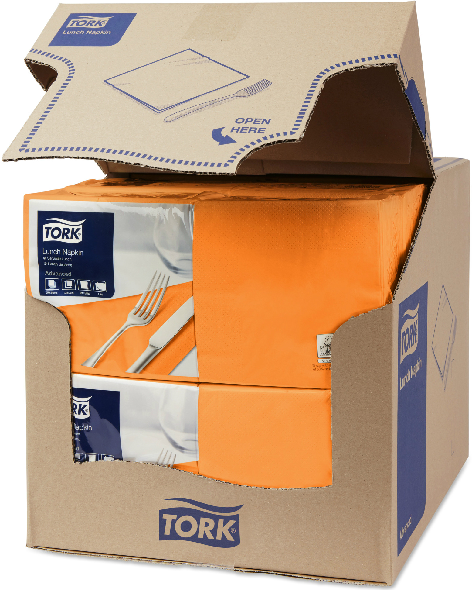 Салфетки бумажные 33х33 Tork