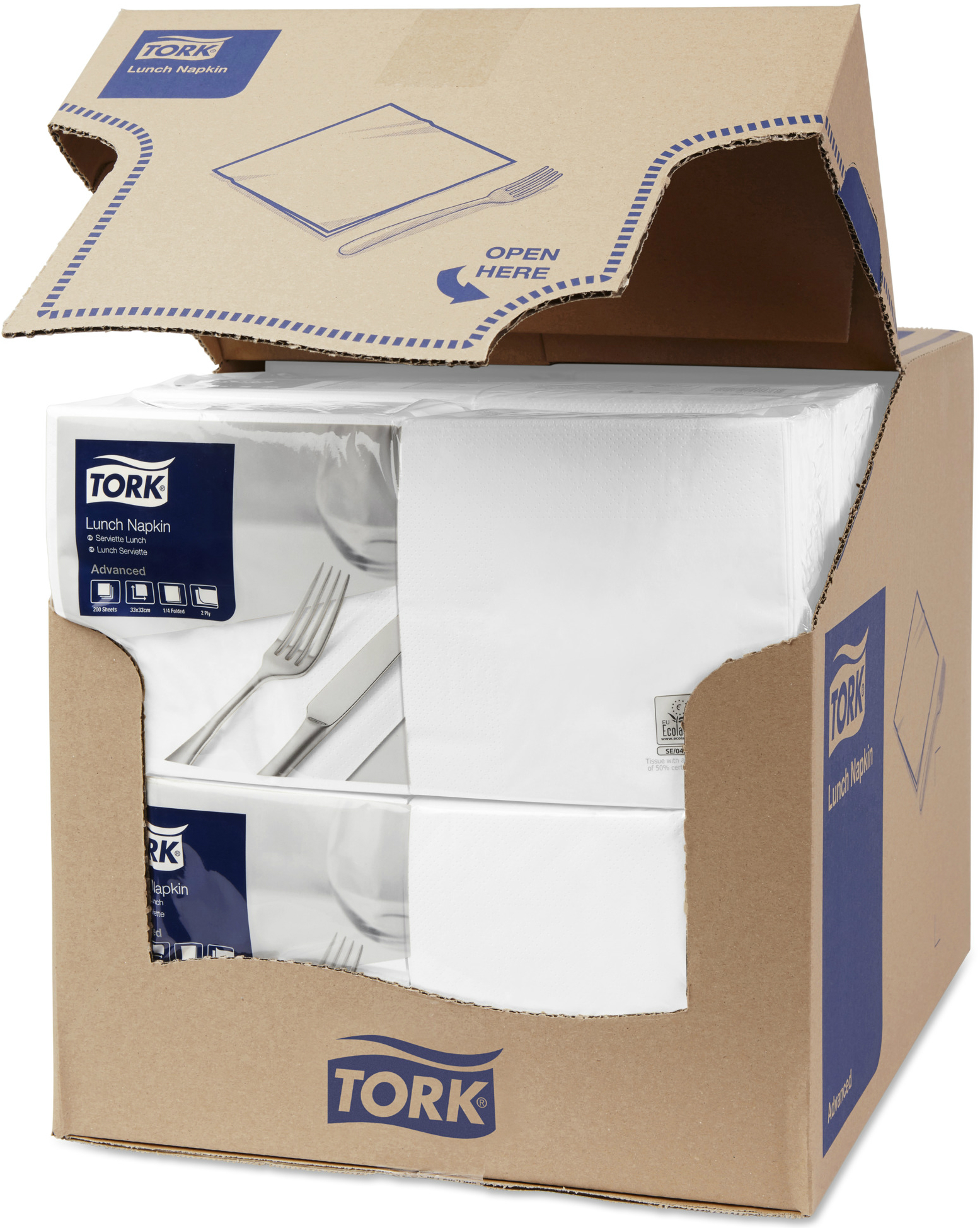 Салфетки бумажные 33х33 Tork