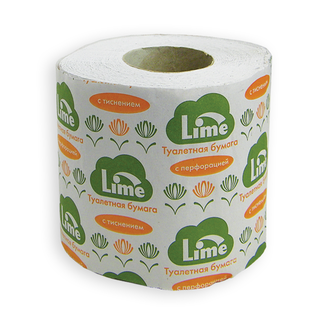 Туалетная бумага в стандартных рулонах LIME арт. 102924 (29 м., 1-сл)